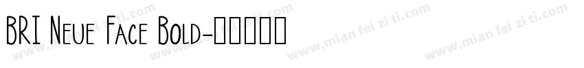 BRI Neue Face Bold字体转换